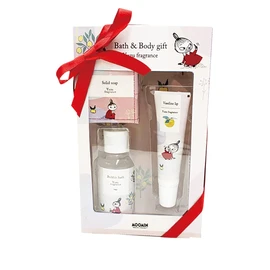 Honyarado Moomin Yuzu Bath & Body Care Gift Soap, Bubble Bath, Vaseline Lip, Gift Set, Yellow, Size: Approx. W 7.1 x D 4.3 inches (18 x 11 x 4.5 cm)
