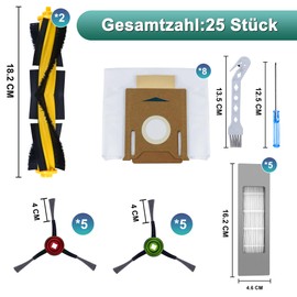 Covienapp Covienapp 27 x Ersatzteile f??r E-covacs Dee-bot T9 Zubeh?r Kompatibel mit N8,N8+,N8 Pro,N8 Pro+,T8,T8+,T9,T9+ ozmo 950 920