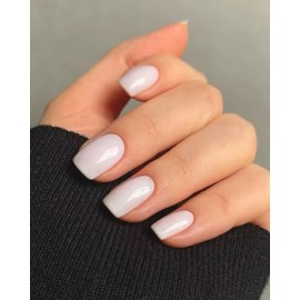 Vishine 16 ml Semi-Permanent Nail Polish - Neutral Milky White, Translucent Milky White - Soak-Off UV LED Gel Polish for Manicure and Nail Art E020
