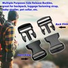 2 Set 38mm/1.5inch Rucksack Clips Buckles Clips Tri-Glide Slides Flat