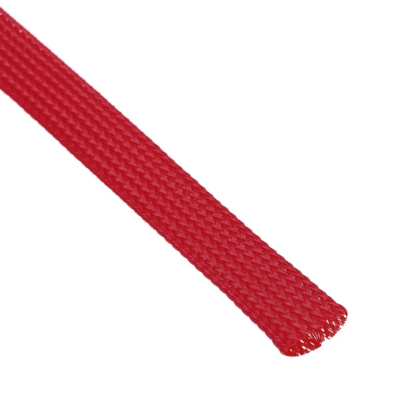 sourcing map Expandable Sleeving,1/2-inch 10ft Cable Sleeve, Red