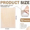 MITINU 12 Pack Basswood Sheets for Crafts,18"x12"x1/8" 3mm Thick Plywood