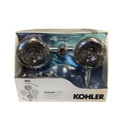 Kohler #2 Kohler Freespin Bellerose 2-in-1 Combo Dual Showerhead & Handshower Chrome