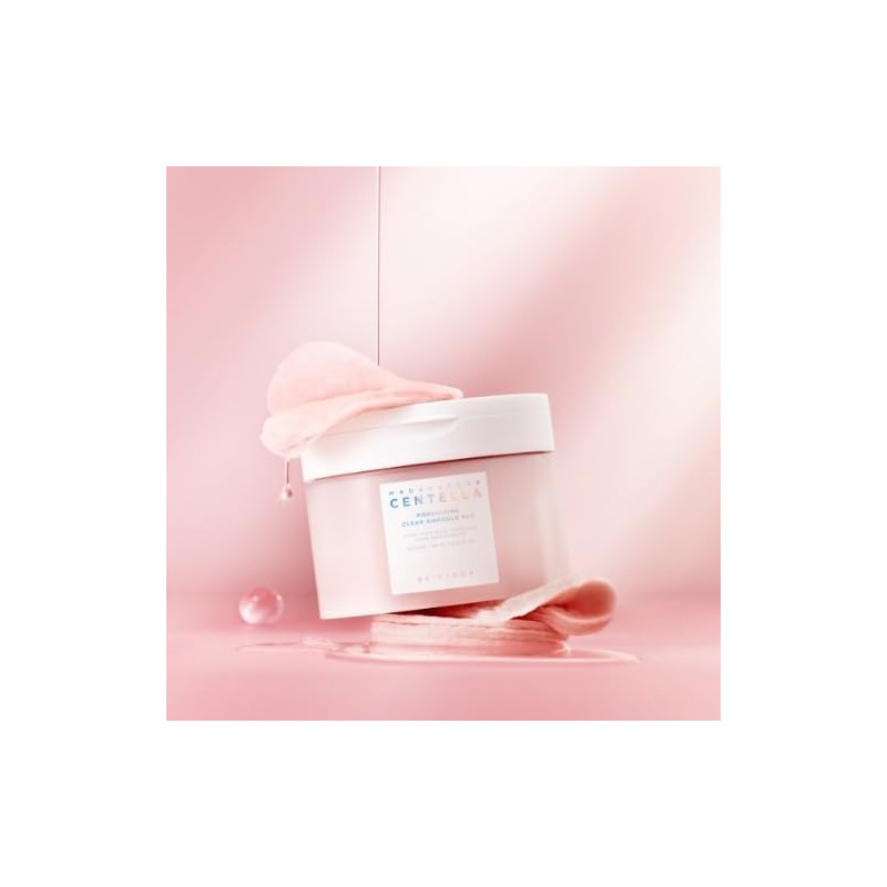 Skin1004 Madagascar Centella Poremizing Clear Ampoule Pad, Minimizador de Poros,