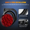 Nilight 4Inch Round Trailer Tail Light with flush Mount Grommets
