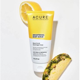 ACURE Brightening Body Scrub 6 Fl Oz Exfoliating Sea Salt Niacinamide Vegan
