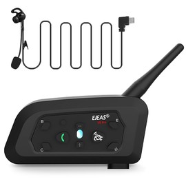 EJEAS V6C Referee Bluetooth Intercom, 2-Way 1200M Professional Referee Headset Communication System with Armband and Right Earpiece for Football and Handball Sports (1PC)