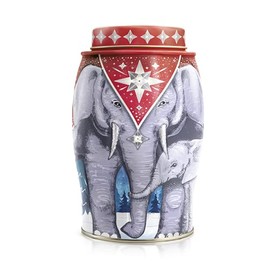 Williamson Tea Elephant Winter Star Caddy Containing Earl Grey Tea Bags - 100g - 40 Individual Tea Bags - Earl Grey Tea Gift