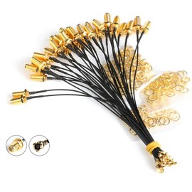 Hailege 5pcs IPX IPEX-1 U.FL to SMA Female Pigtail Antenna Wi-Fi Coaxial Low Loss Cable 6 Inch (15 cm)