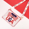 NLCAC 4th of July Beaded Purse Crossbody Bag USA Flag