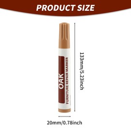 Furniture Repair Wood Markers Kit for Stains, Scratches, Wood Floors, Tables, Desks,Touch Ups, and Cover Ups(Oak)