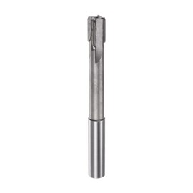 sourcing map Clamping Reamer 12.6 mm H7 C1/K30 Carbide Tip Precision Straight Flutes Round Shank Lathe Machine Cutter
