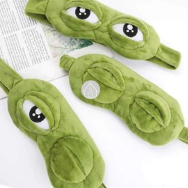 슬픈개구리 수면안대 캐릭터아이마스크 휴대용안대 귀여운수면안대 부드러운수면안대 Sad Frog Sleep Mask Character Eye Mask Portable Eye Mask Cute Sleep Mask Soft Sleep Mask