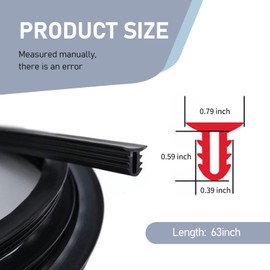 Flygun Pack-1 Car Center Console Sealing Strip, Dashboard Rubber Sound Insulation Strip, Automobile Universal Accessories, for Most Cars, Trucks and Vans (Black)