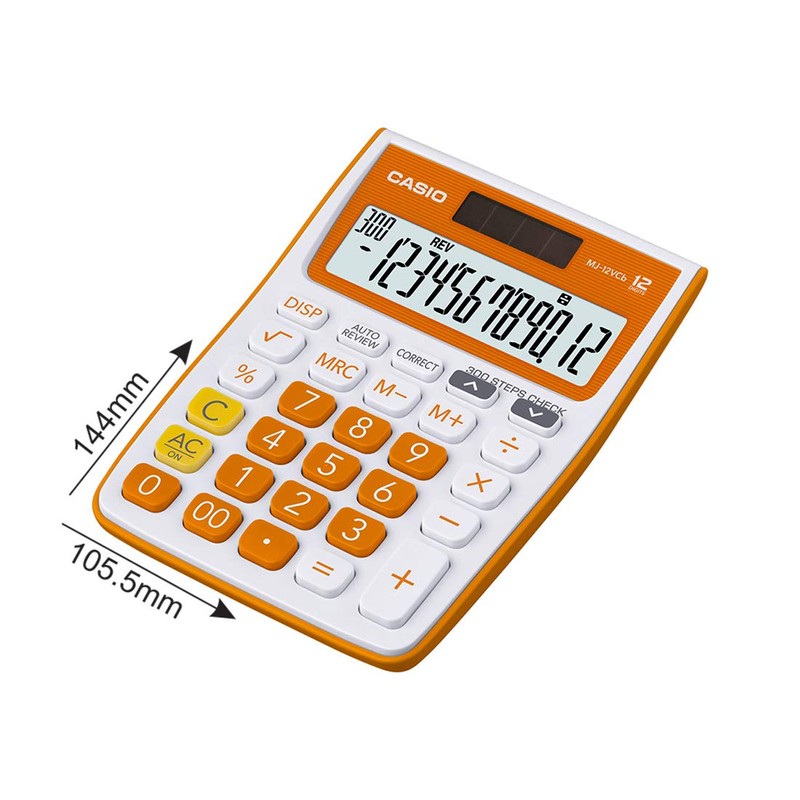 Casio MJ-12VCb-RG 300 Steps Check & Correct Colourful Desktop Calculator