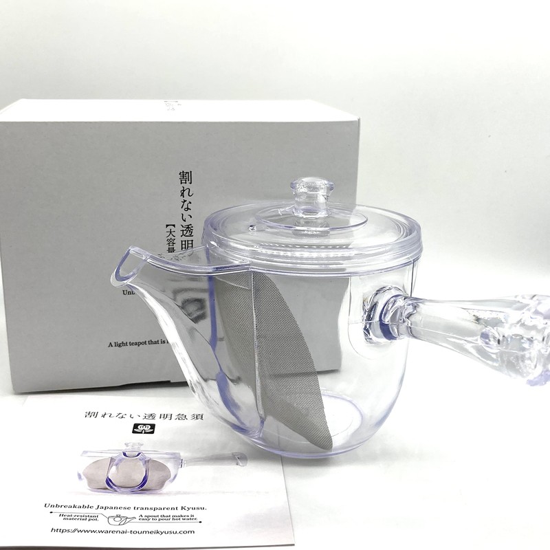 Unbreakable Transparent Teapot, Large Capacity, 18.3 fl oz (520 ml),