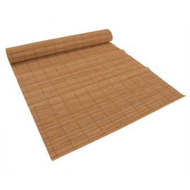 BambooMN Brand - Bamboo Placemat/Sushi Rolling Mat - 12.75" x 18.5" - Brown, 6 pcs