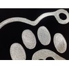 Engraved Veterinarian Dog Paw Car Tag Diamond Etched Vanity Front
