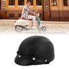 Half Helmet Breathable Sun Blocking Retro Safe PU Leather Motorcycle