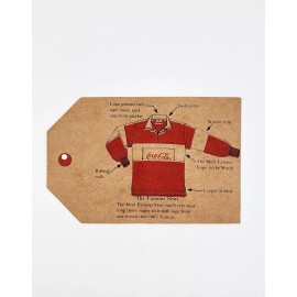 Coca-Cola Vintage 1986 Coca-Cola Clothes Rugby Shirt Tag for Murjani Cardboard Hanger