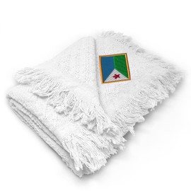 Fastasticdeals Nursery Bedding Baby Blankets for Boys & Girls Djibouti Cotton Soft Receiving Swaddle White Design Only