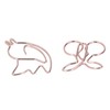 100Pcs Cute Paper Clips Cherry Hummingbird Style Electroplated Metal Gold