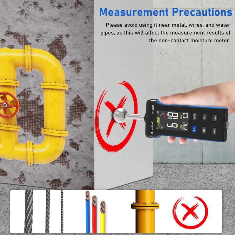 H HOLDPEAK 20-40mm LCD Colour Display Humidity Meter with Alarm