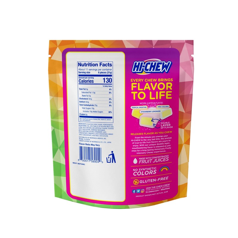 HI-CHEW Fruit Combos Bulk Easter Candy, 4 Stand Up Pouches,