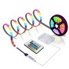 lawnko LED Strip with 24 Keys Remote Control, 2m Battery