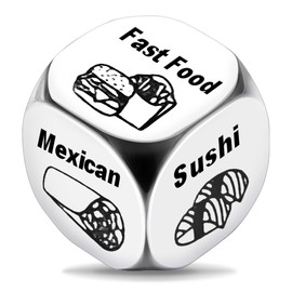 Valentines Day Gifts for Him Her, Couple Gifts for Boyfriend Girlfriend, Anniversary Steel Date Night Food Dice Gifts for Husband Wife, Wedding Funny Birthday Gifts for Women Men