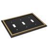 Pearled Frame Decorative Wall Plate Switch Plate Outlet Cover (Triple