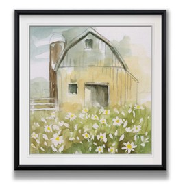 Daisy Barn Paintings Rustic Art Framed Flowers Nature Pictures Landscape Giclee Canvas Prints Home Wall Decor
