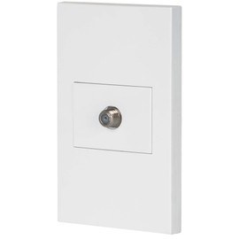 Volteck PA-TV-EB, Placa armada 1 toma de TV 1.5 módulo color blanco línea Española