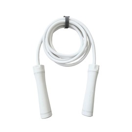 SwissSkip Heavy Jump Rope by Dayan Kolev; 1lbs Weighted Skipping Rope for Beginners and Professional Athletes; (Snow) (White)