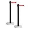 Crowd Control Warehouse CCW Set of 2 Retractable Belt Barrier