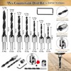 LAMPTOP 39-Pcs Woodworking Chamfer Drilling Tools Including 1-Pcs Bolt-Deburring Tool,