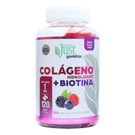 Colágeno Hidrolizado  Biotina Olnatura Just 120 Gomitas Sabor Frutos Rojos                                                                            