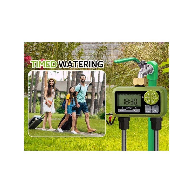 HIRALIY Sprinkler Timer, Water Timer for Garden Hose, Easy to