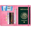 Porta Pasaporte y Visa Mexicano Pasaporte Funda con 10 Compartimientos