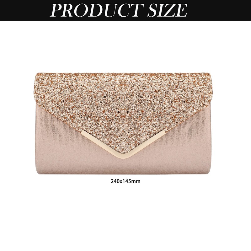 Milky Way Women's Envelope Clutch Bag Sequins Evening Handbag Purse