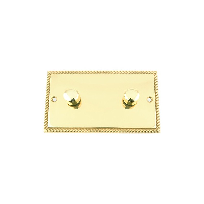 Light Dimmer Switch 2 Gang - Push On/Off 1000W -