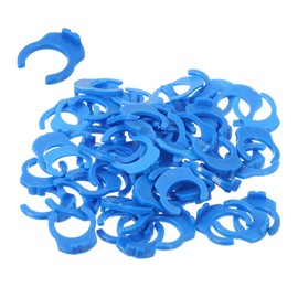 uxcell 120Pcs 3/8 Inch Locking Clip for RO Water Filtration Systems Tube Quick Connect Lock Clamps Fitting Replacement Parts, Blue