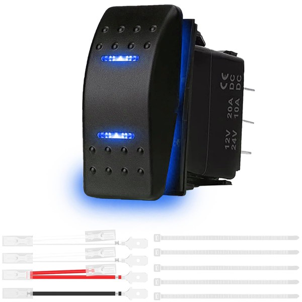 MKBKLLJY 1Pcs Automatic Lock Rocker Switch Toggle On/Off/On 3Position Waterproof