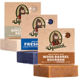 Dr. Squatch Dr. Squatch Men's Natural Bar Soap Made from Natural Oils - Cold Process Soap with No Harsh Chemicals - Wood Barrel Bourbon, Fresh Falls, Birchwood Breeze (3 Pack)