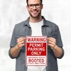 Warning Permit Parking Only Unauthorized Vehicles Booted At Vehicle Owner'S