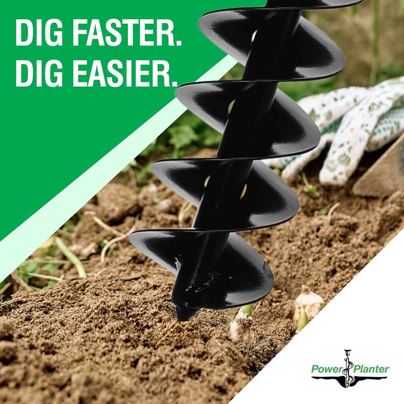 Power Planter Large Bulb Auger- 4"x28" Drill Bit Hole Digger