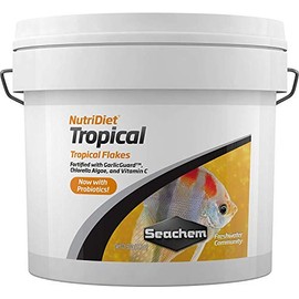 Seachem NutriDiet Tropical Flakes - Probiotic Fish Food Formula with GarlicGuard 500g
