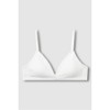 JAJU [JAJU] Women's Cotton Pointelle Bralette - White
