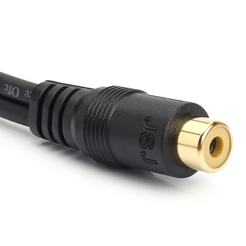 JSJ RCA Female to 2 RCA Male Y-Cable Stereo Audio