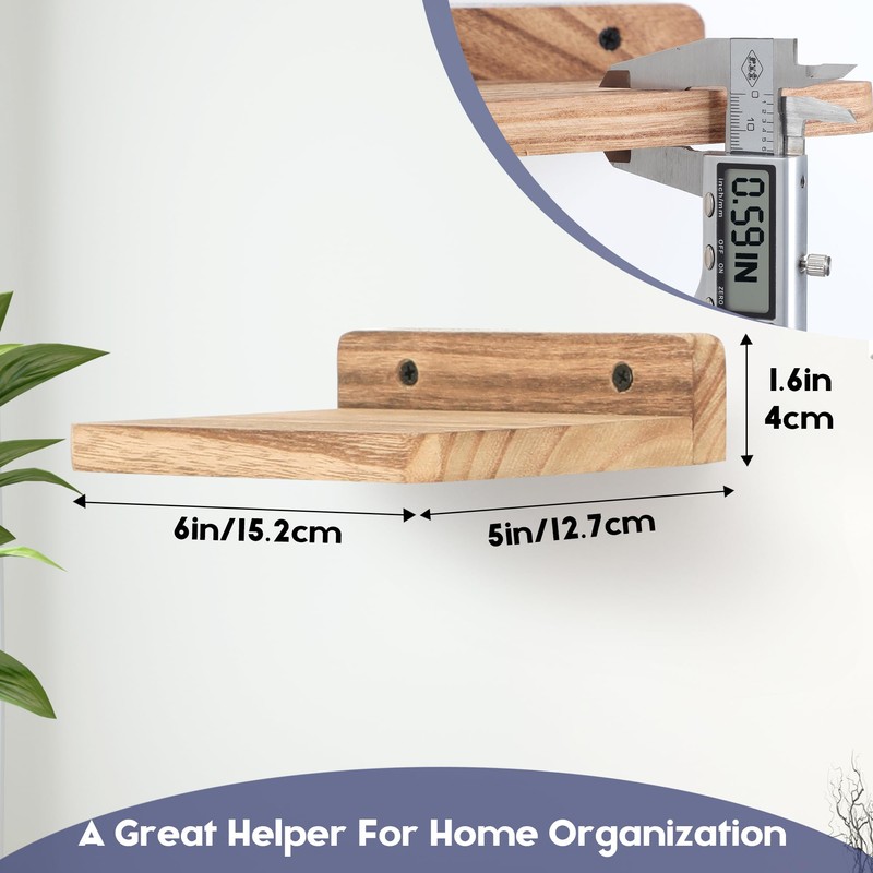 NIUBEST Small Floating Shelf, 5x6 Inch Display Ledges for Wall,Mini